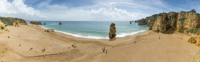 Portugal, Algarve, Lagos, Dona Ana beach, panoramic view - FRF000423