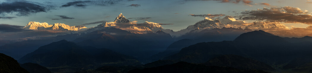 Nepal, Annapurna, Pokhara, Annapurna Süd, Machapuchare, Panoramablick - ALRF000420