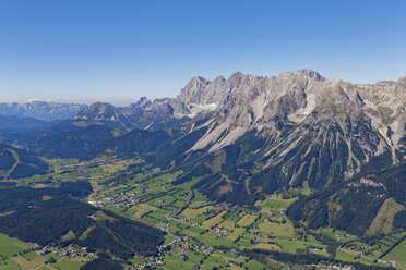 Austria, Styria, Liezen, aerial view with Dachstein - GF000577