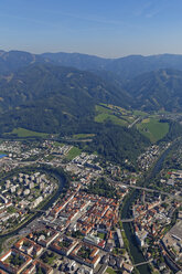 Österreich, Steiermark, Leoben, Fluss Mur, Flussschleife - GF000578