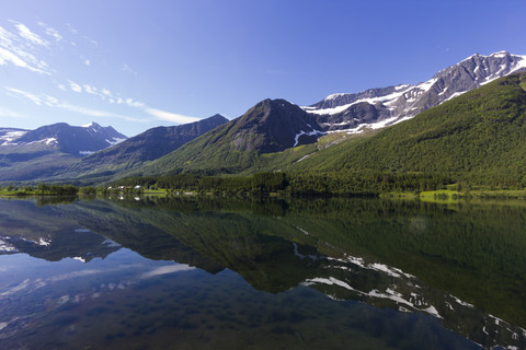 Norway, near Sykkylven, at fjord stock photo