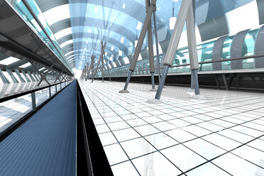 Futuristischer Bahnhof, 3D-Rendering - SPCF000073
