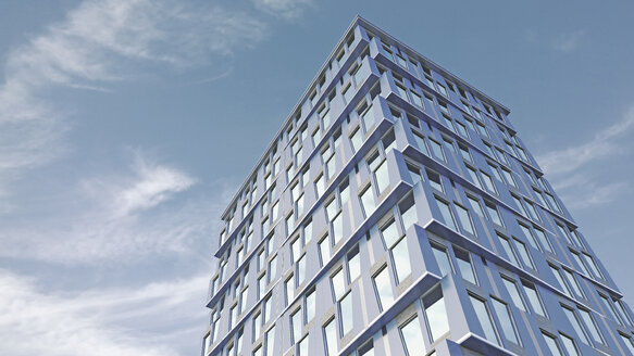 Modern high-rise building, 3D-Rendering - UWF000883