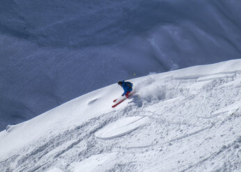 France, Isere, Les Deux Alps, Off-Piste skiing - ALRF000439