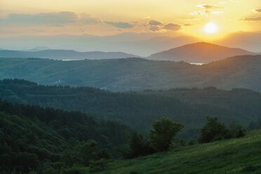 Bulgaria, Rhodope Mountains at sunset - BZF000286