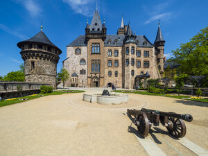 Deutschland, Sachsen-Anhalt, Wernigerode, Schloss Wernigerode, Hausmannsturm - AM004894