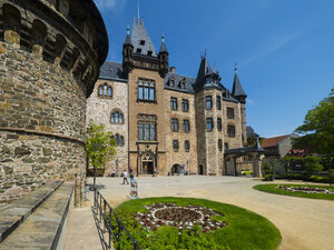 Deutschland, Sachsen-Anhalt, Wernigerode, Schloss Wernigerode, Hausmannsturm - AM004895