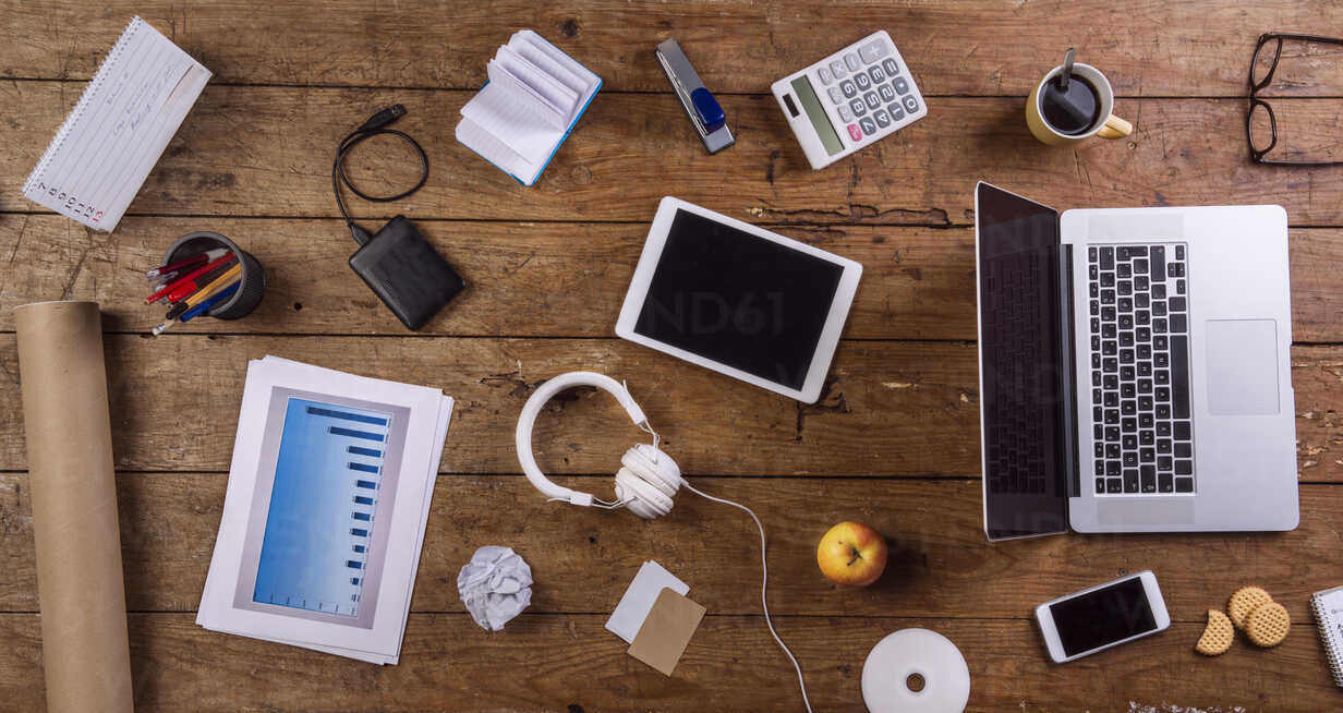 Flat lay of business accessories on desk. Stock Photo by Kundoy