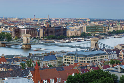 Ungarn, Budapest, Kettenbrücke, Donau - GFF000596