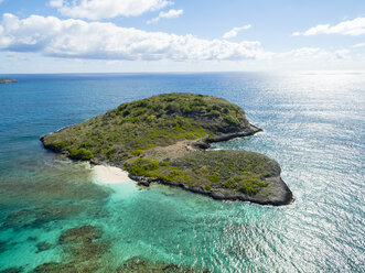 West Indies, Antigua and Barbuda, Antigua, aerial view, York Island, Great Deep Bay - AMF004919