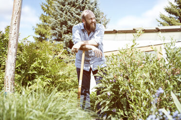 Junger Mann bei der Gartenarbeit - SEGF000549