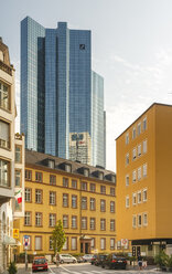 Germany, Frankfurt, modern bank building behind old building - TAM000481