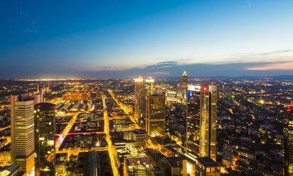 Germany, Frankfurt, city view from above by sunset - TAMF000487