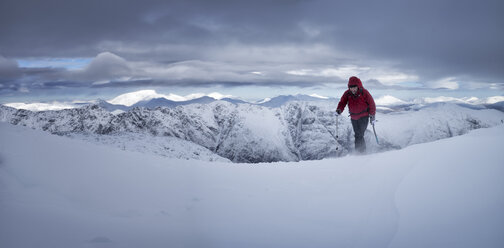 Scotland, Glencoe, Stob Coire Nan Lochain, mountaineering in winter - ALRF000496