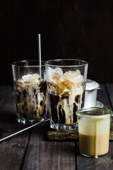Vietnamese iced coffee with strong coffee, sweetened condensed milk, ice - SBDF002904
