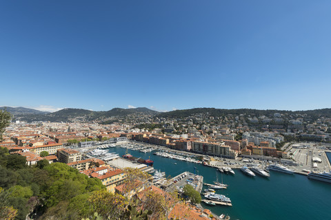 Frankreich, Provence-Alpes-Cote d'Azur, Nizza, Yachthafen, lizenzfreies Stockfoto