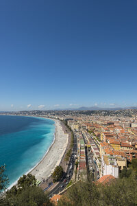 Frankreich, Provence-Alpes-Cote d'Azur, Nizza, Küstenstadt und Strand - VIF000480