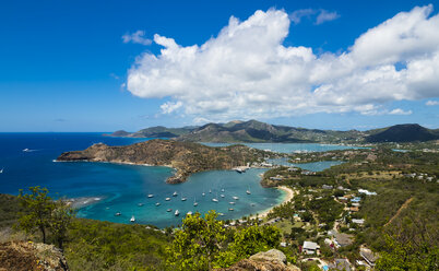 Westindien, Antigua und Barbuda, Antigua, Luftaufnahme, English Harbour und Windward Bay - AMF004936