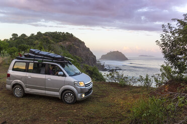 Indonesia, Surf car at coastline of Sumbawa island - KNTF000294