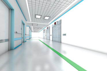 3D gerenderte Illustration, Architekturvisualisierung eines modernen Krankenhauses - SPCF000078