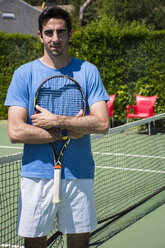 Tennisspieler, Tennisplatz - ABZF000657