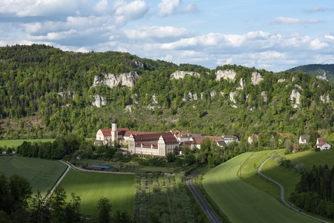 Deutschland, Baden-Württemberg, Benediktinerabtei Beuron, lizenzfreies Stockfoto