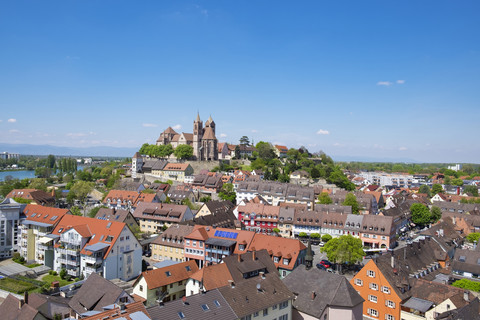 Germany, Baden-Wuerttemberg, Breisach, Old town, View to Breisach Minster stock photo