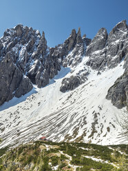 Italien, Südtirol, Sextner Dolomiten mit Elfer, Hochpustertal, Berti-Hütte - STSF001037