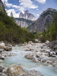 Italien, Südtirol, Sextner Dolomiten, Rienztal, Drei Zinnen, Schwarze Rienz, Naturpark Drei Zinnen - STSF001039