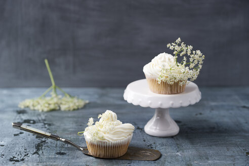 Two cupcakes with elderflower creme - MYF001553