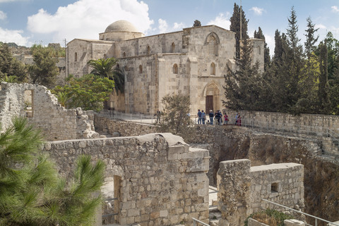 Israel, Jerusalem, Kirche St. Anna und Teich von Bethesda, lizenzfreies Stockfoto