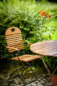 Garden table and chair, summer rain - HAMF000210