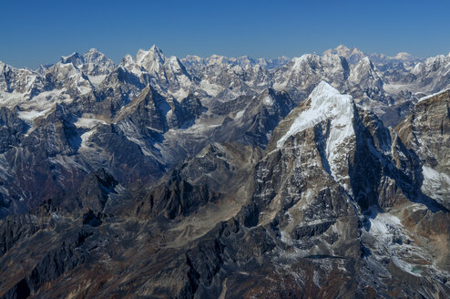 Nepal, Himalaya, Solo Khumbu, Taboche peak from Ama Dablam South West Ridge - ALRF000599