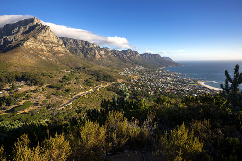 South Africa, Cape Town, Camps Bay, Twelve apostles stock photo
