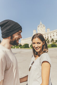 Young couple taking city break in Vienna, Austria - AIF000338