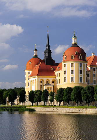 Deutschland, Sachsen, Dresden, Moritzburg, Schloss Moritzburg, lizenzfreies Stockfoto