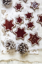 Home-baked star-shaped Christmas cookies - SBDF002988