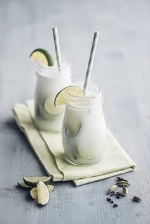 Homemade coconut milk flavoured with syrup, cardamom and lime - IPF000297