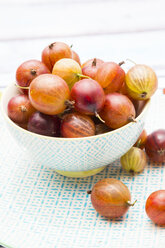 Bowl of red gooseberries - LVF005094