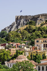 Griechenland, Athen, Akropolis, vom Monasteraki-Platz aus gesehen - THAF001625