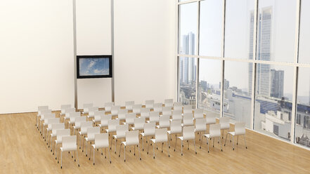 Training room with monitor, 3D Rendering - UWF000925