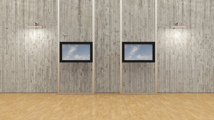 Training room with two monitors, 3D Rendering - UWF000927
