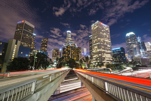 USA, California, Los Angeles, downtown at night - EPF000115