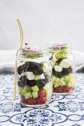 Greek salad in glasses - LVF005157