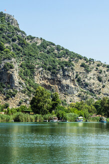 Türkei, Dalyan, Lykische Felsengräber der antiken Stadt Kaunos - THAF001647