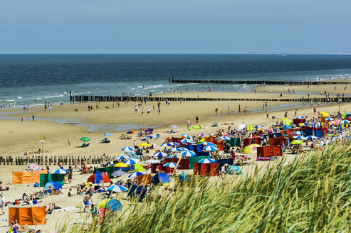 Niederlande, Zeeland, Walcheren, Domburg, Blick auf den Strand - THAF001724