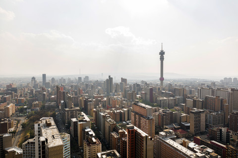 South Africa, Johannesburg, Hillbrow, cityscape stock photo