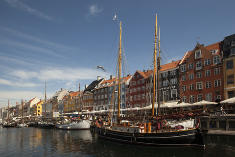 Dänemark, Kopenhagen, Nyhavn, lizenzfreies Stockfoto
