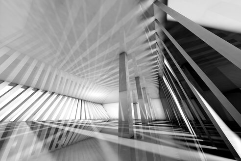 3D gerenderte Illustration, Architekturvisualisierung einer futuristischen Halle - SPCF000090