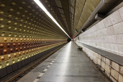 Tschechische Republik, Prag, U-Bahn-Station, lizenzfreies Stockfoto
